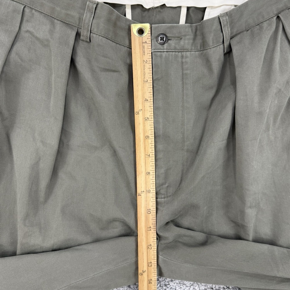 Vintage Polo Ralph Lauren Andrew Chino Pants Men's 40x29 Olive Green Pleats - Picture 4 of 13